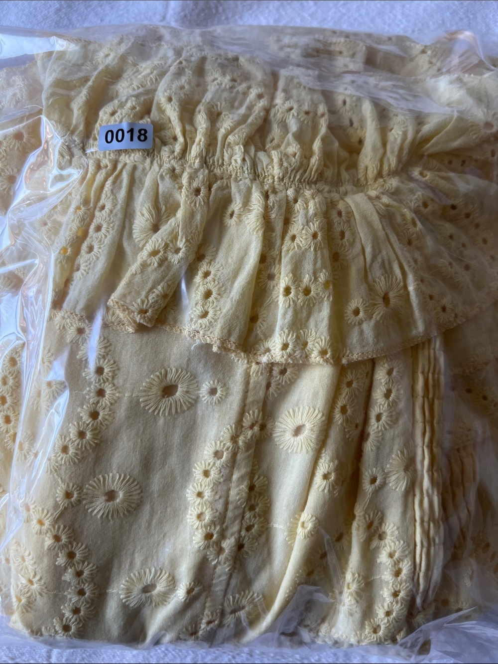 Fashion Nova Yellow Eyelet Ruffle Maxi Dress - Picture 11 of 11